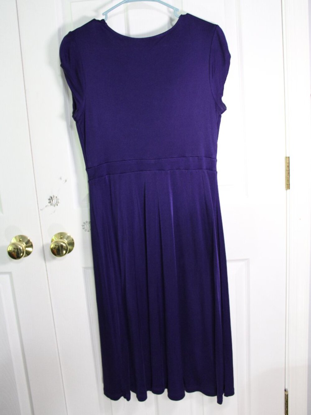 Boden Women's 8L Purple Midi-Length Twisted Front Keyhole Neckline Dress - Picture 5 of 13